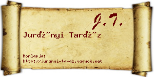 Jurányi Taráz névjegykártya
